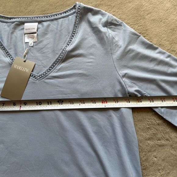 5 for $45  New Madeleine Top Blouse Shirt Women Size 10 Blue - Picture 7 of 7
